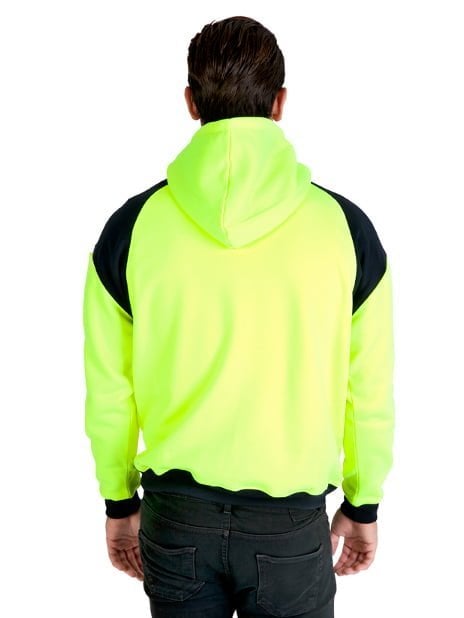 Mens Contract Hi Vis Fleece Hoodie