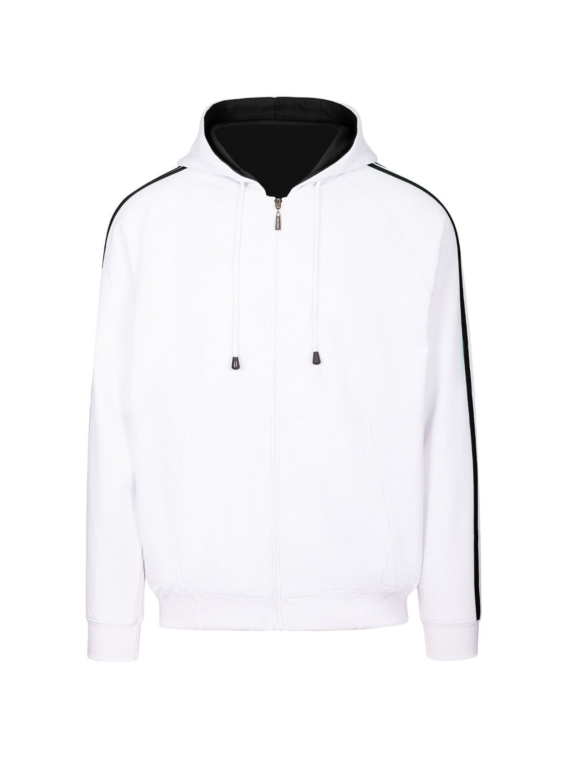 Mens Unbrushed Stripe Sleeve Hoodie