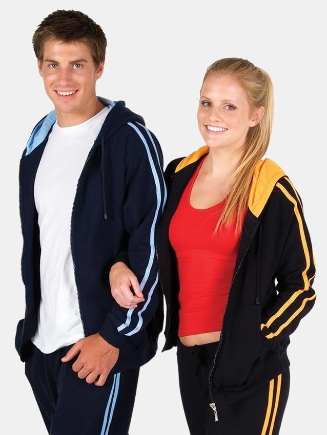 Ladies/ Junior Stripe Sleeve Hoodie