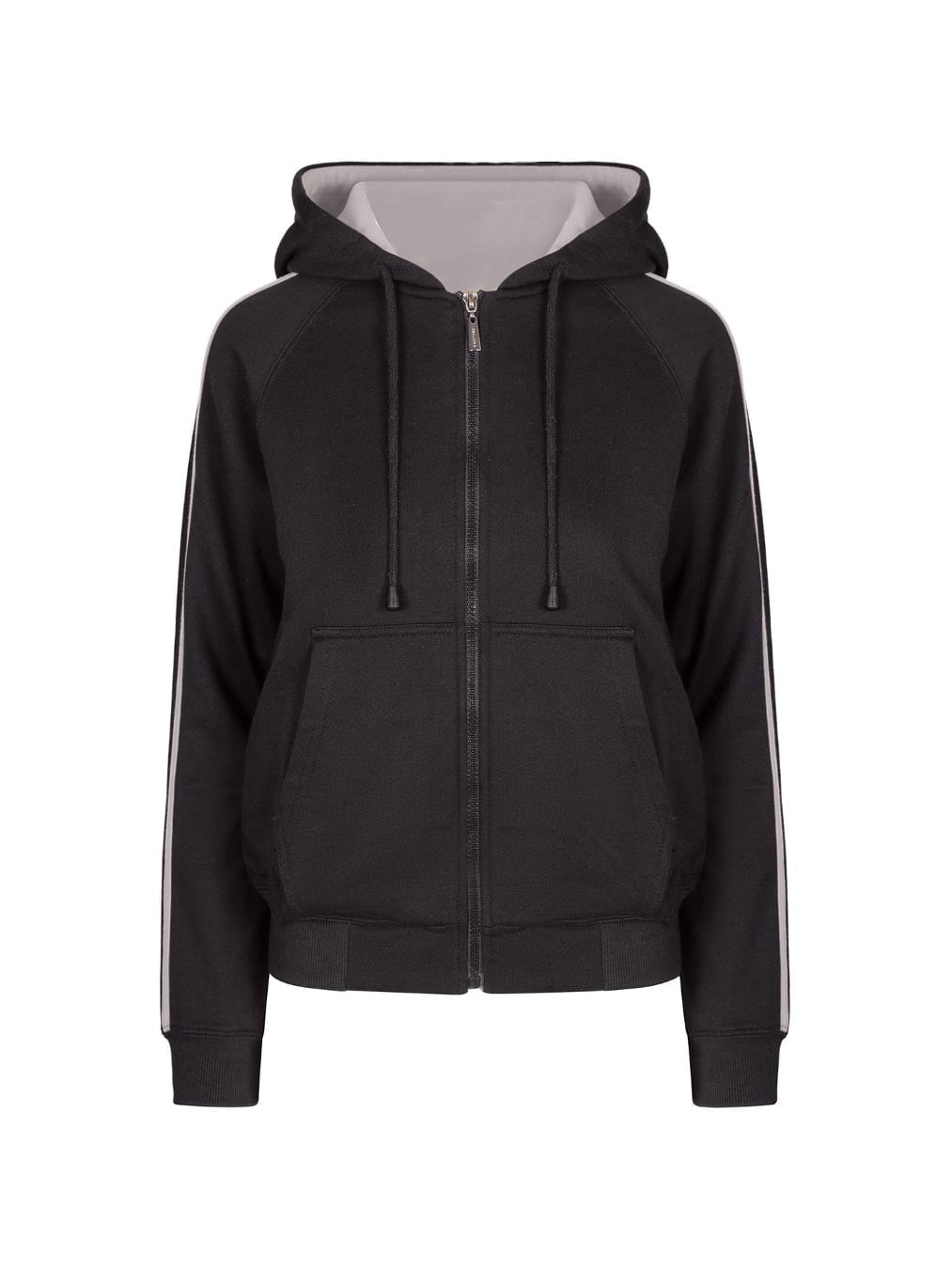 Ladies/ Junior Stripe Sleeve Hoodie
