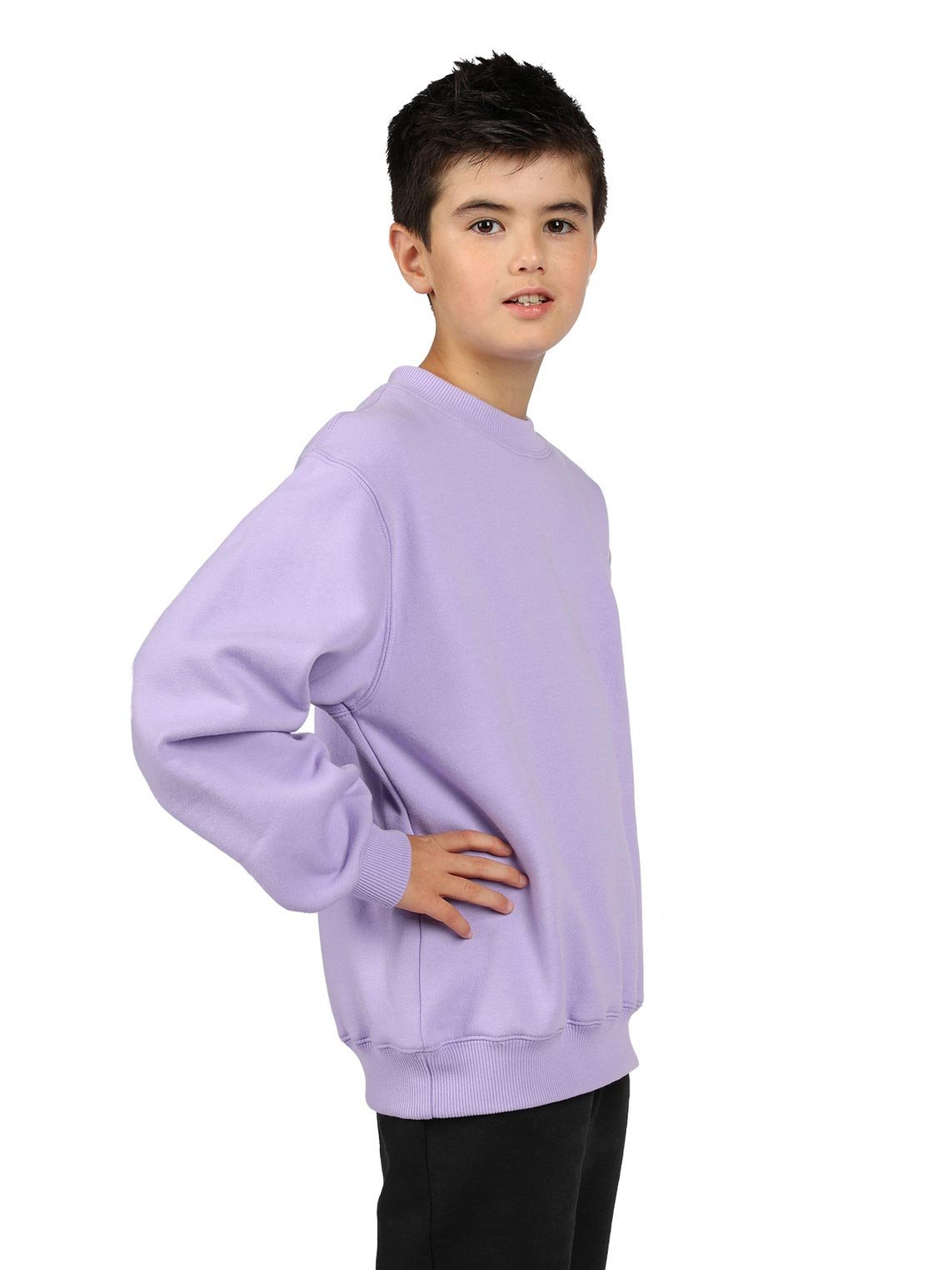 Ramo - Kids crew neck sloppy joe in lavender.