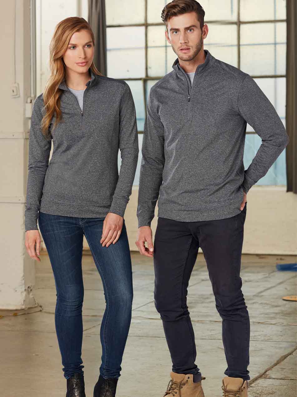 Mens Half Zip Long Sleeve Sweat Top