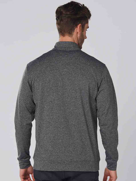 Mens Half Zip Long Sleeve Sweat Top