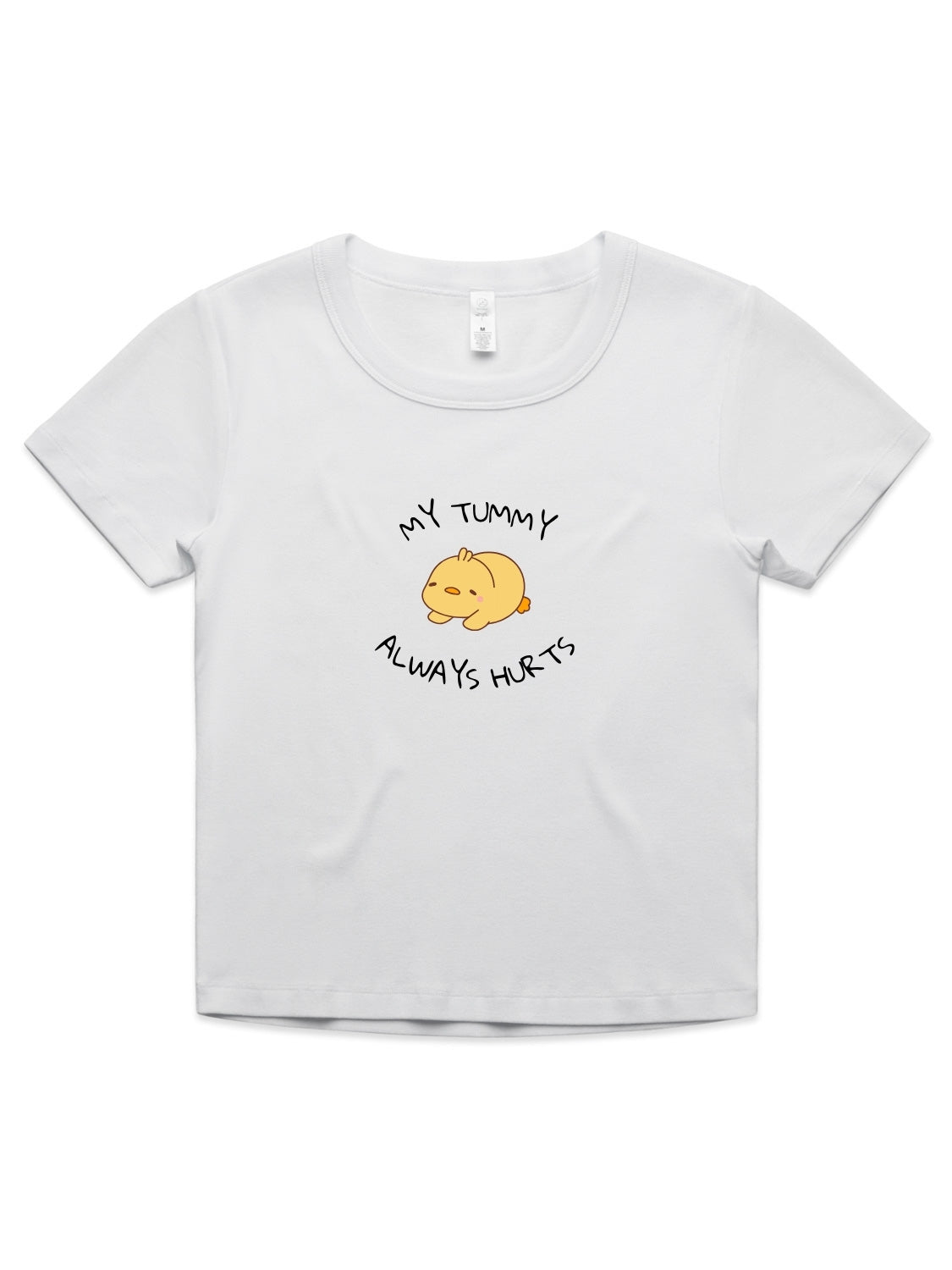 My Tummy Always Hurts - Womens Organic Rib Baby Tee
