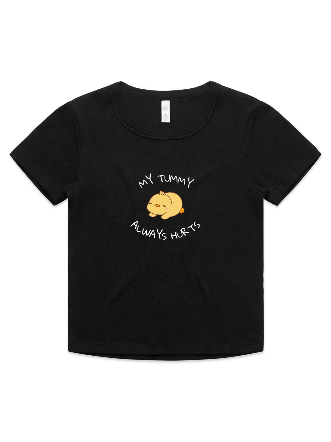 My Tummy Always Hurts - Womens Organic Rib Baby Tee