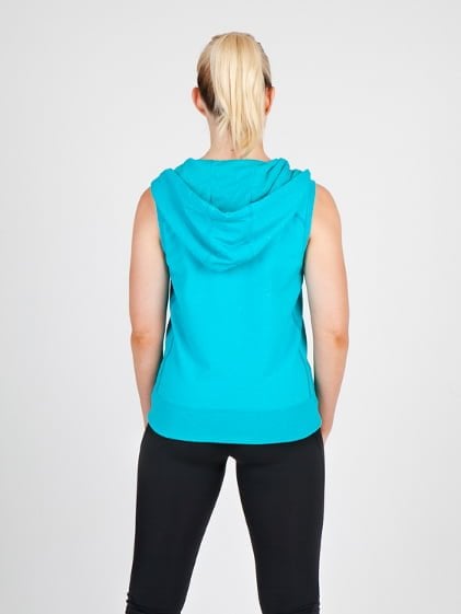 Ladies/ Junior Greatness Heather Sleeveless Zip Hoodie