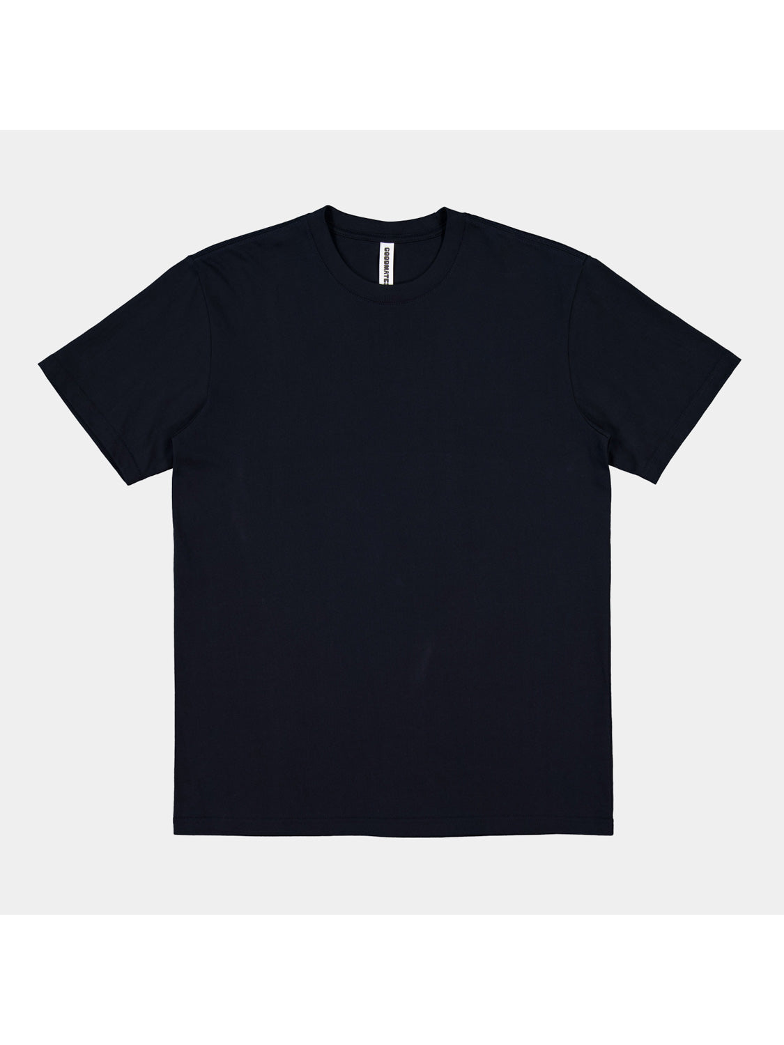 Mens Everyday Short Sleeve Tee in navy blue with a ribbed crew neckline and relaxed fit.
