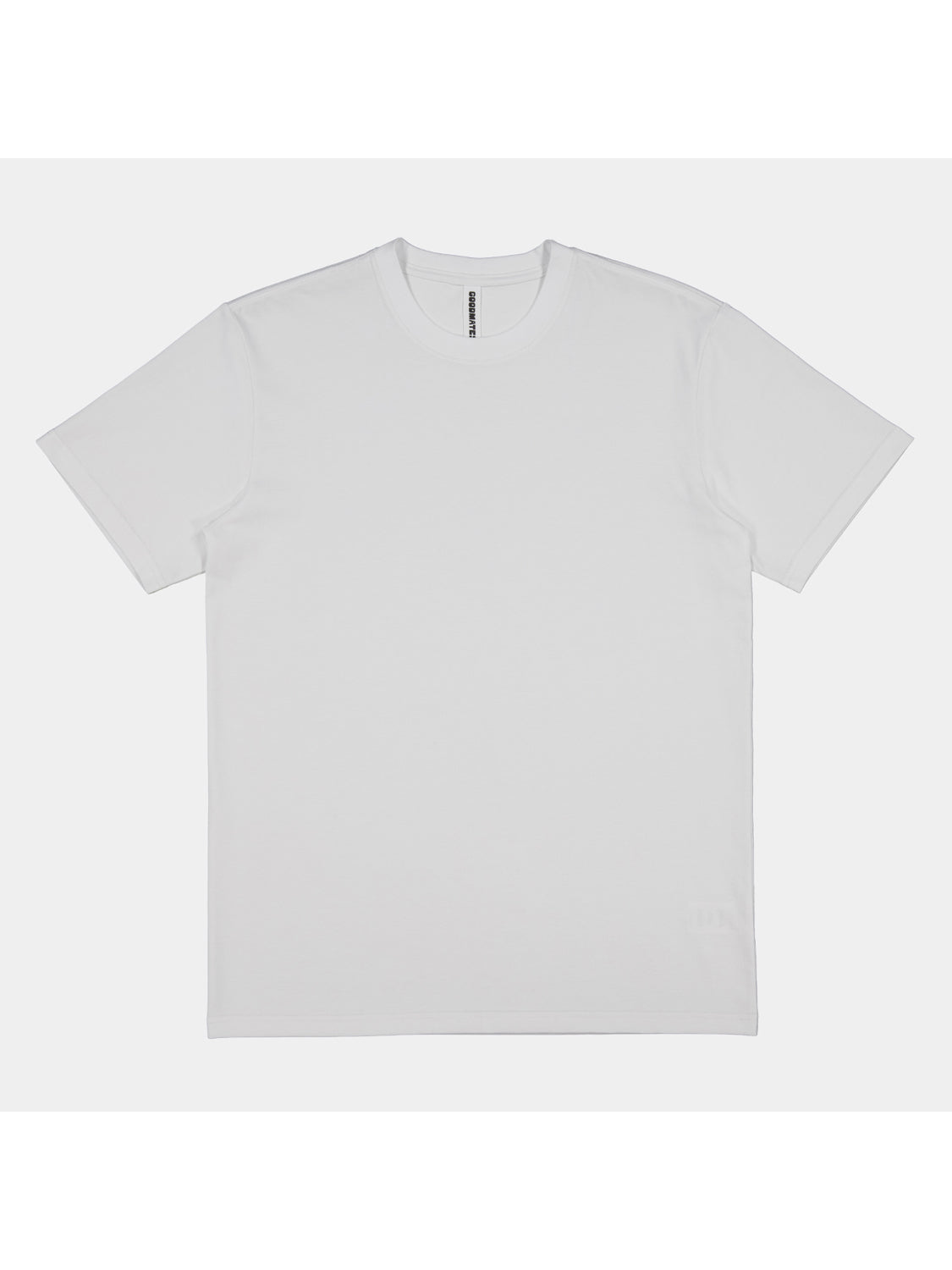 Mens Everyday Short Sleeve Tee in white with a ribbed crew neckline and relaxed fit.