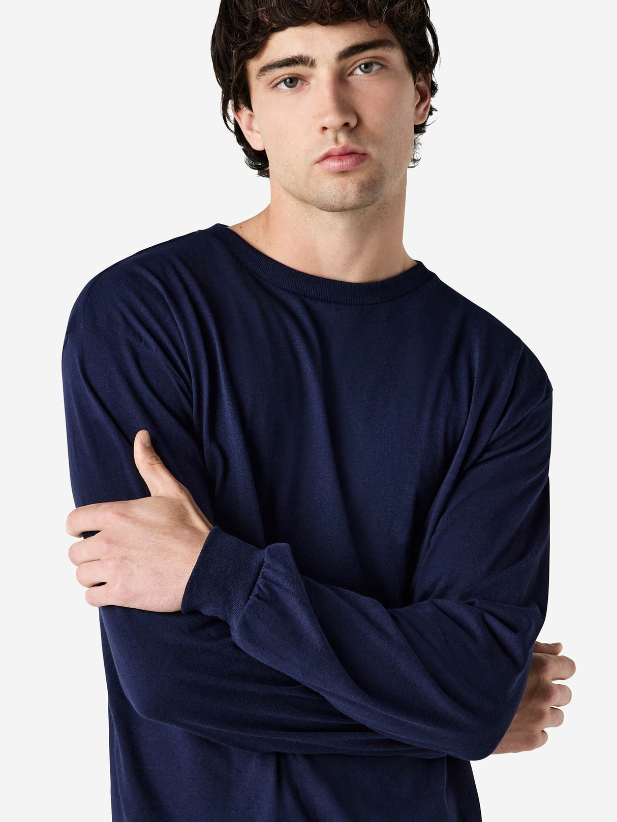 Mens Heavy Cotton Long Sleeve Tee