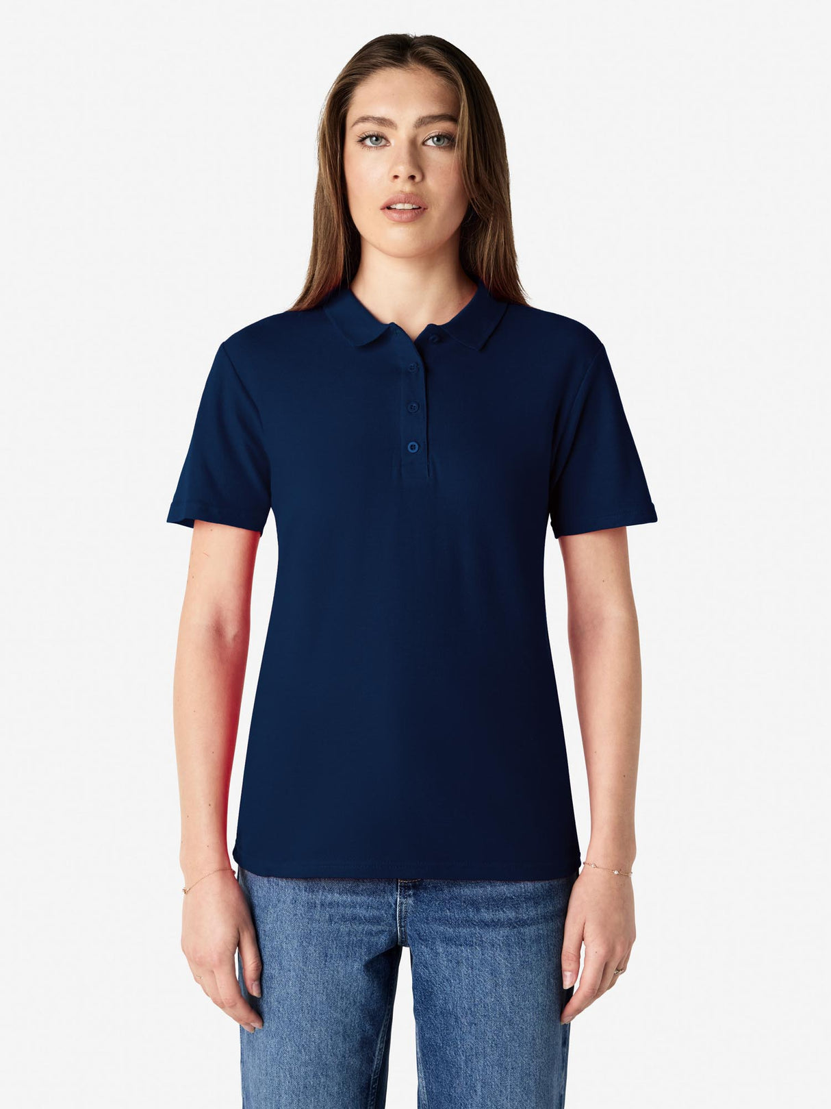 Ladies Softstyle Double Pique Polo