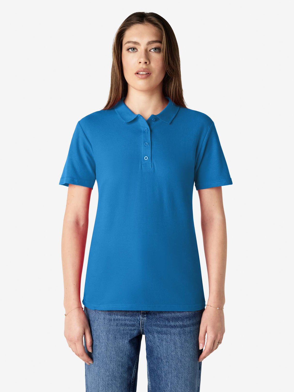 Ladies Softstyle Double Pique Polo