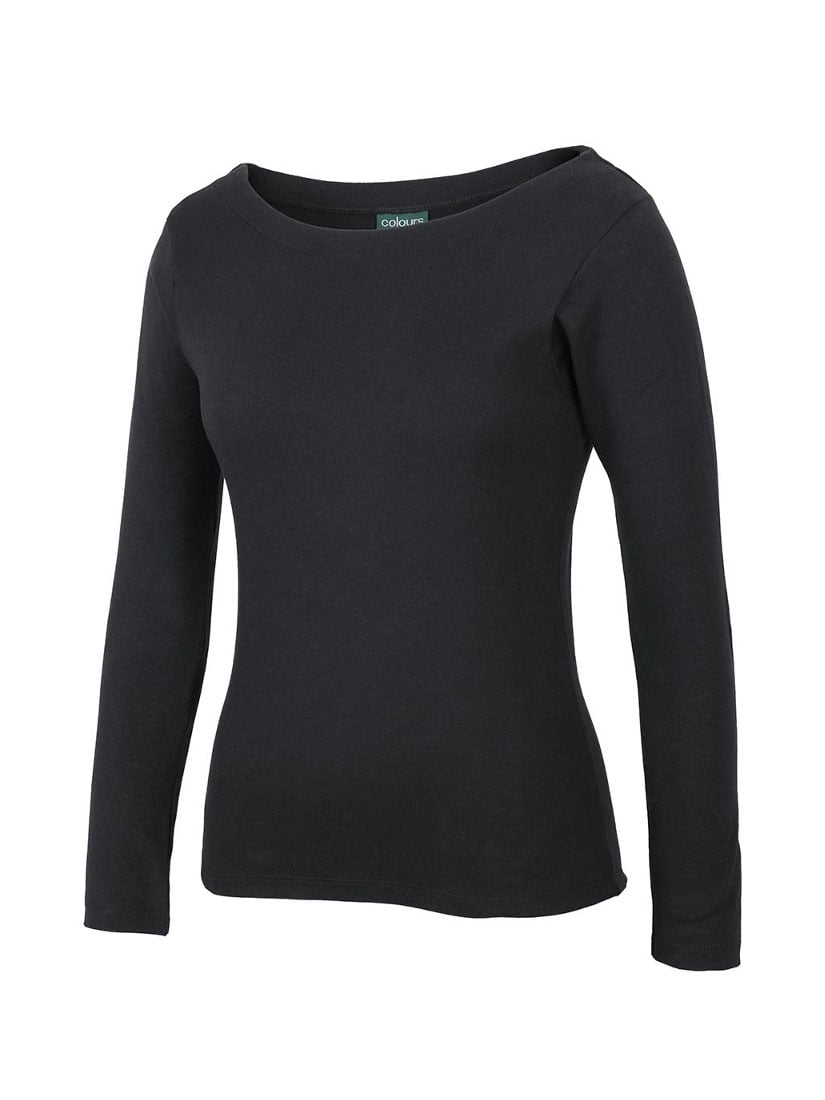 COC Ladies Long Sleeve Boat Neck Tee
