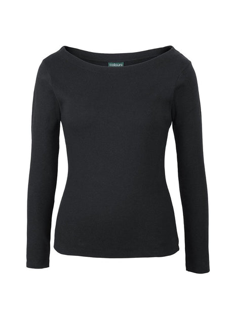 COC Ladies Long Sleeve Boat Neck Tee
