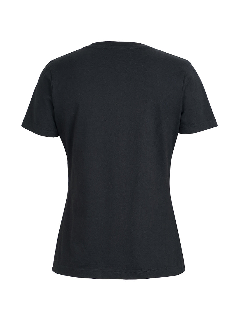 JB's Wear - Black COC Ladies V-Neck Tee from the back.