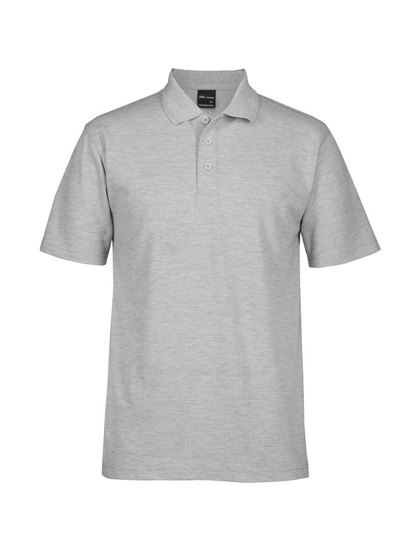 JB's Wear - A light grey short-sleeved polo shirt with a three-button placket.