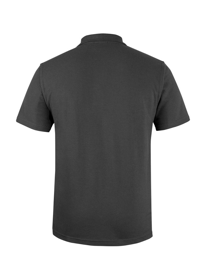 JB's Wear - A dark grey short-sleeved polo shirt, viewed from the back.