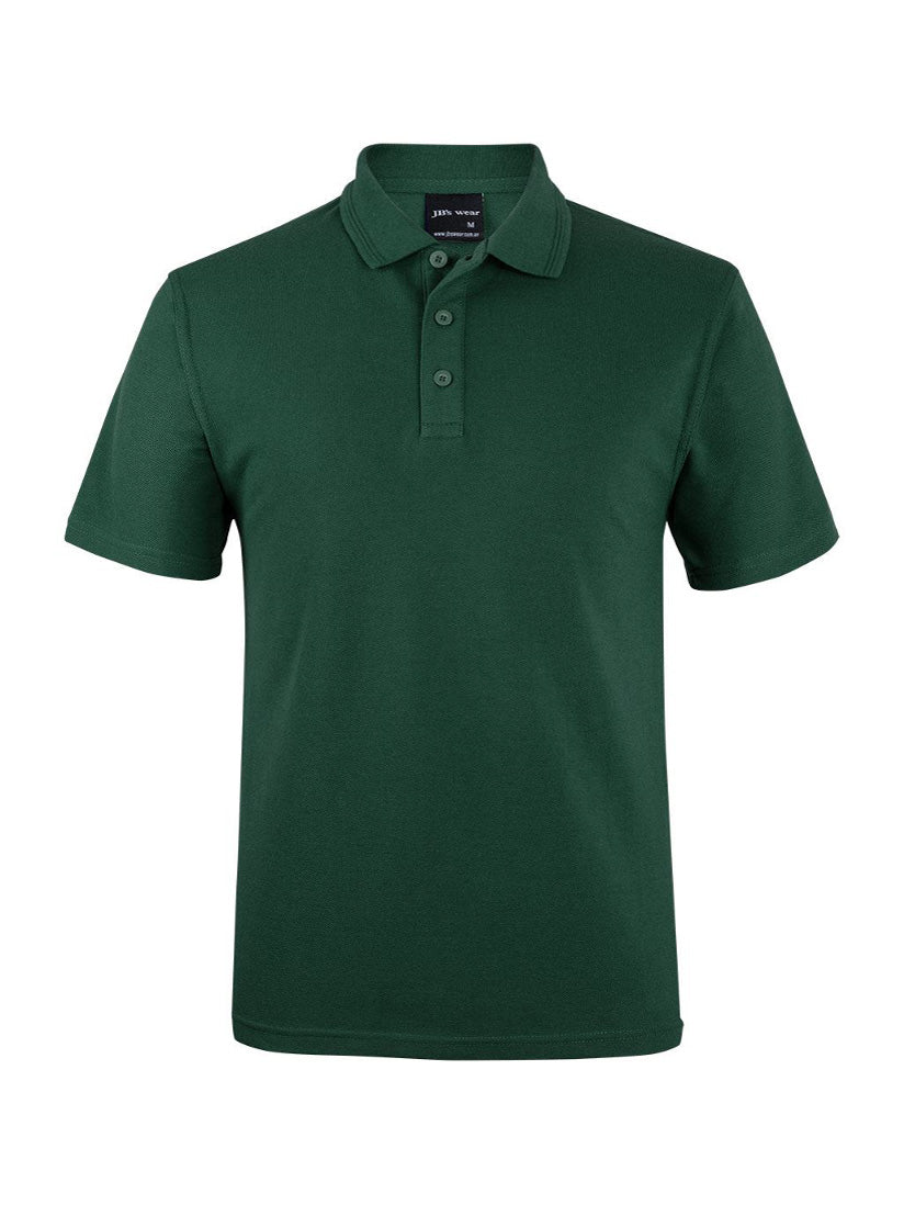 JB's Wear - A dark green short-sleeved polo shirt with a three-button placket.