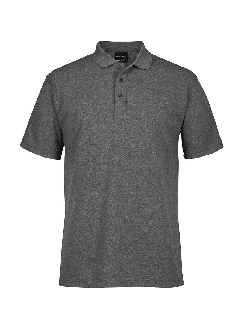 JB's Wear - A dark grey short-sleeved polo shirt with a three-button placket.