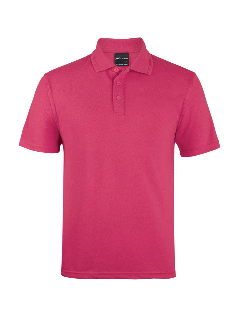 JB's Wear - A pink short-sleeved polo shirt with a three-button placket.