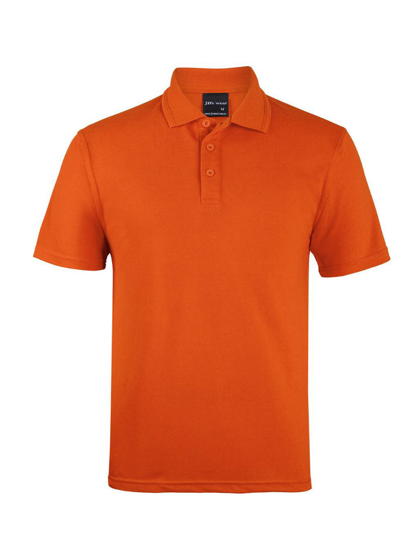 JB's Wear - Orange short-sleeved polo shirt with a three-button placket.