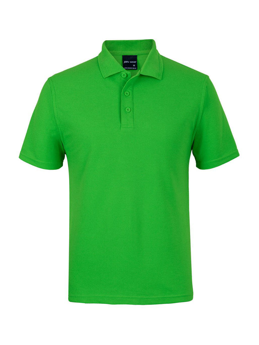 JB's Wear - A bright green short-sleeved polo shirt with a three-button placket.