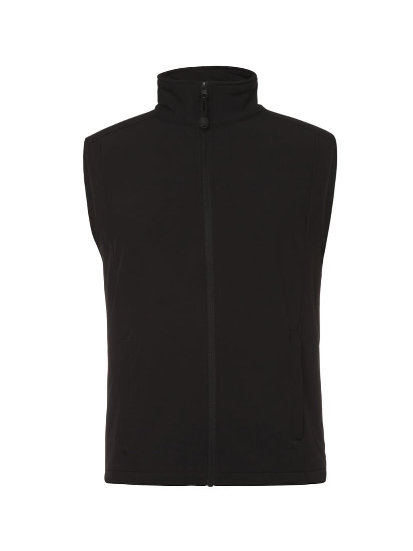 JB's Wear - Black soft shell vest with a full zip and stand-up collar.