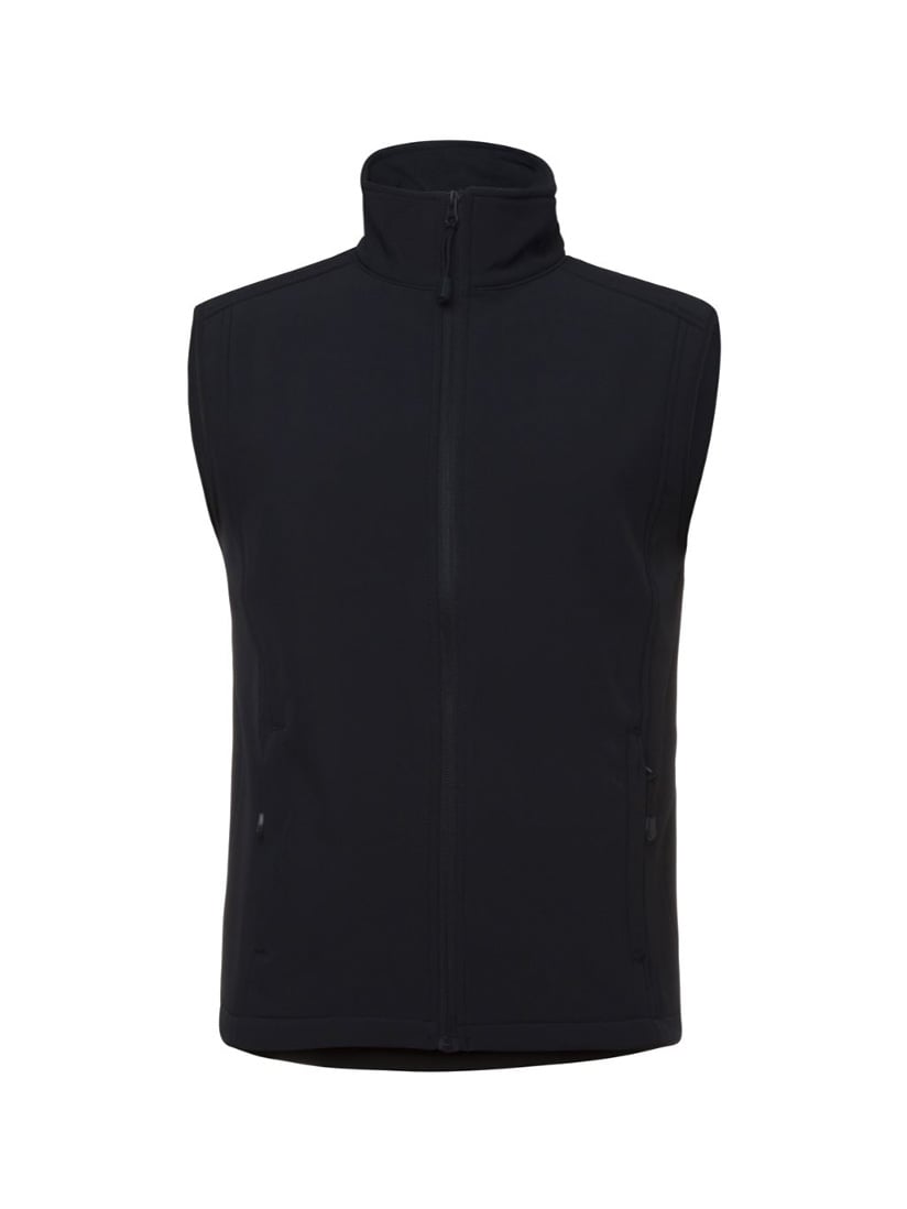 JB's Wear - Black soft shell vest with a stand-up collar and full zip.