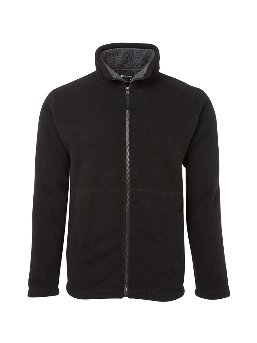 JB's Wear - Black full-zip fleece jacket with a sherpa-lined collar.