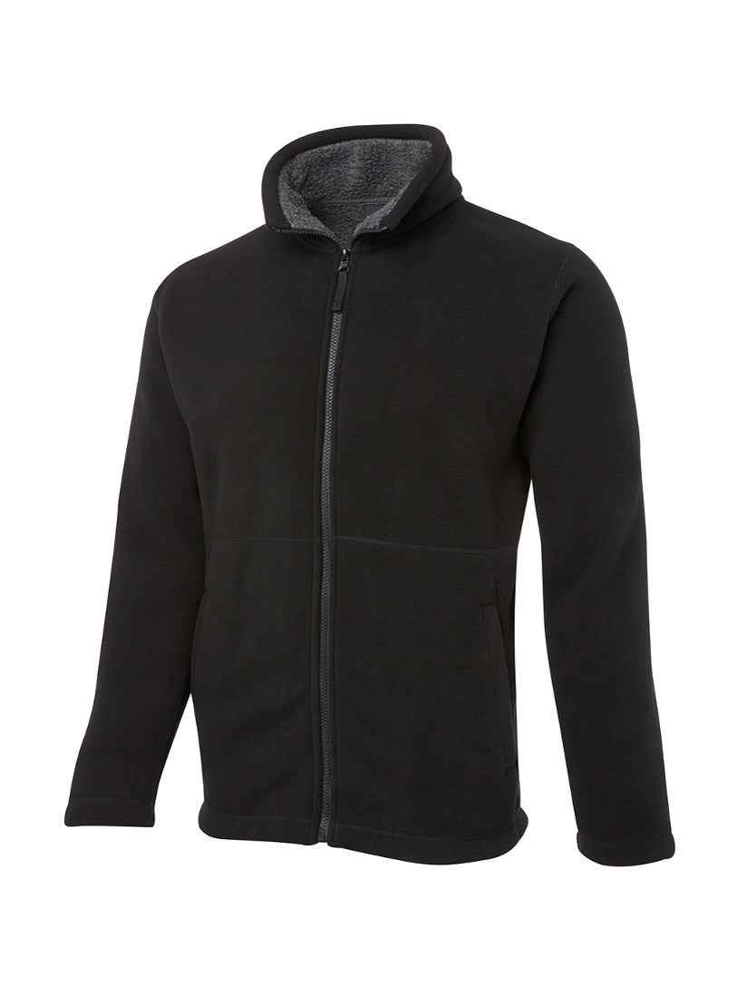 JB's Wear - Black fleece jacket with a sherpa-lined collar and zipper.