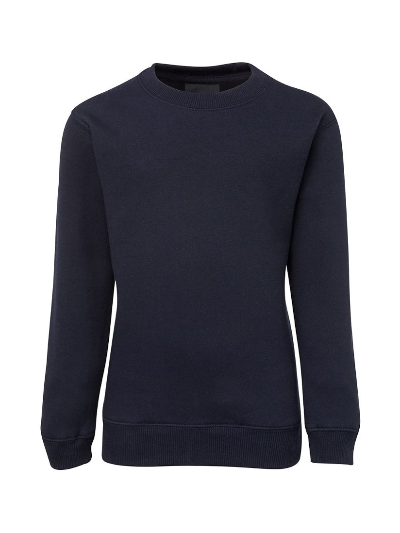 JB's Wear - Kids navy blue fleecy sweatshirt with ribbed cuffs and hem.