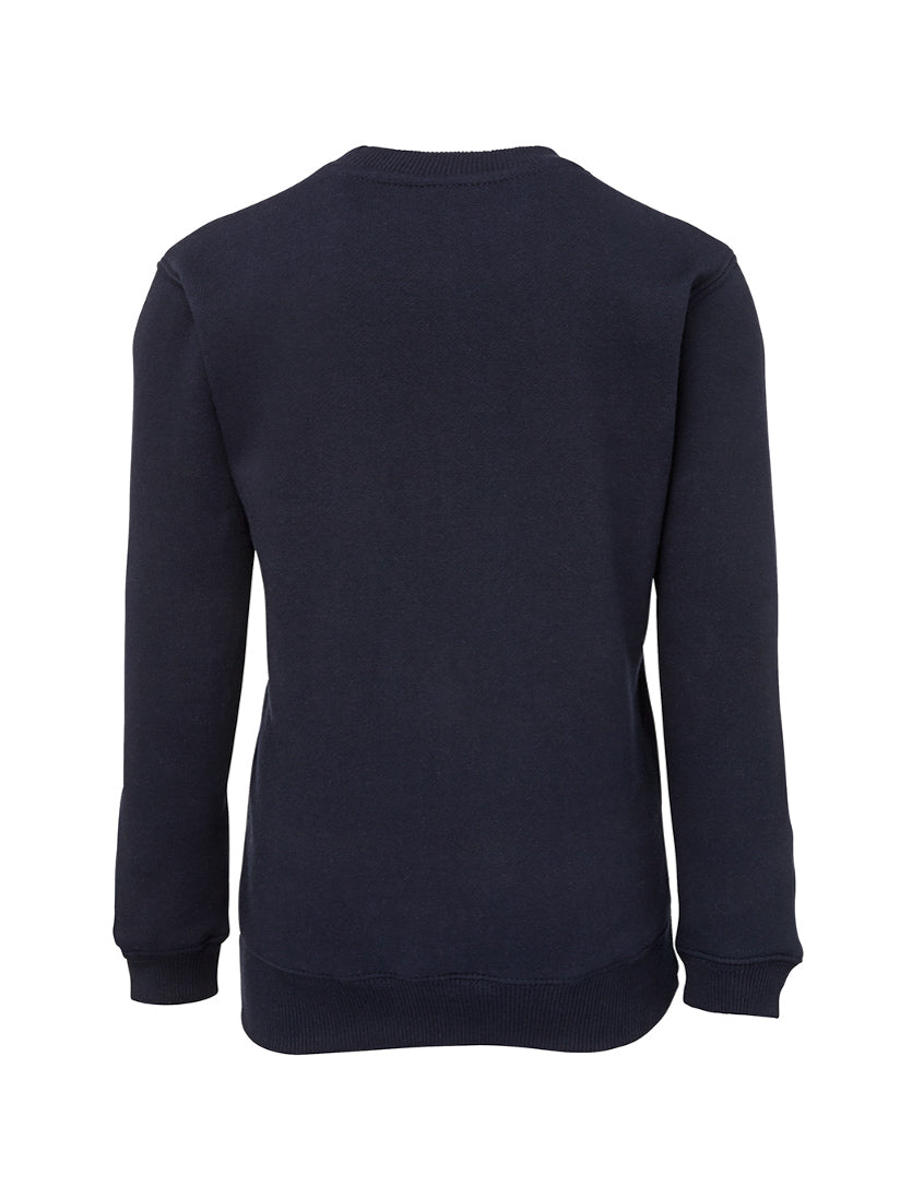 JB's Wear - Kids navy blue fleecy sweatshirt with ribbed cuffs and hem.