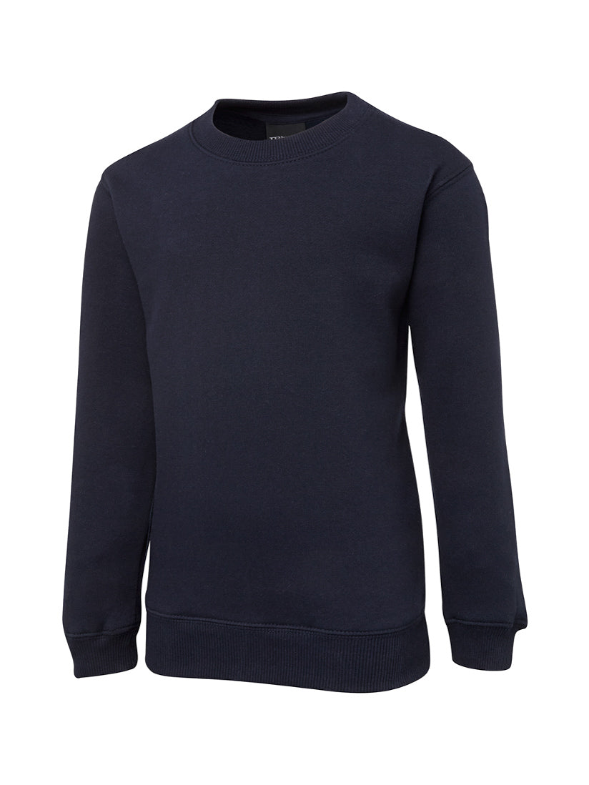 JB's Wear - Kids navy blue crewneck sweatshirt with ribbed cuffs and hem.