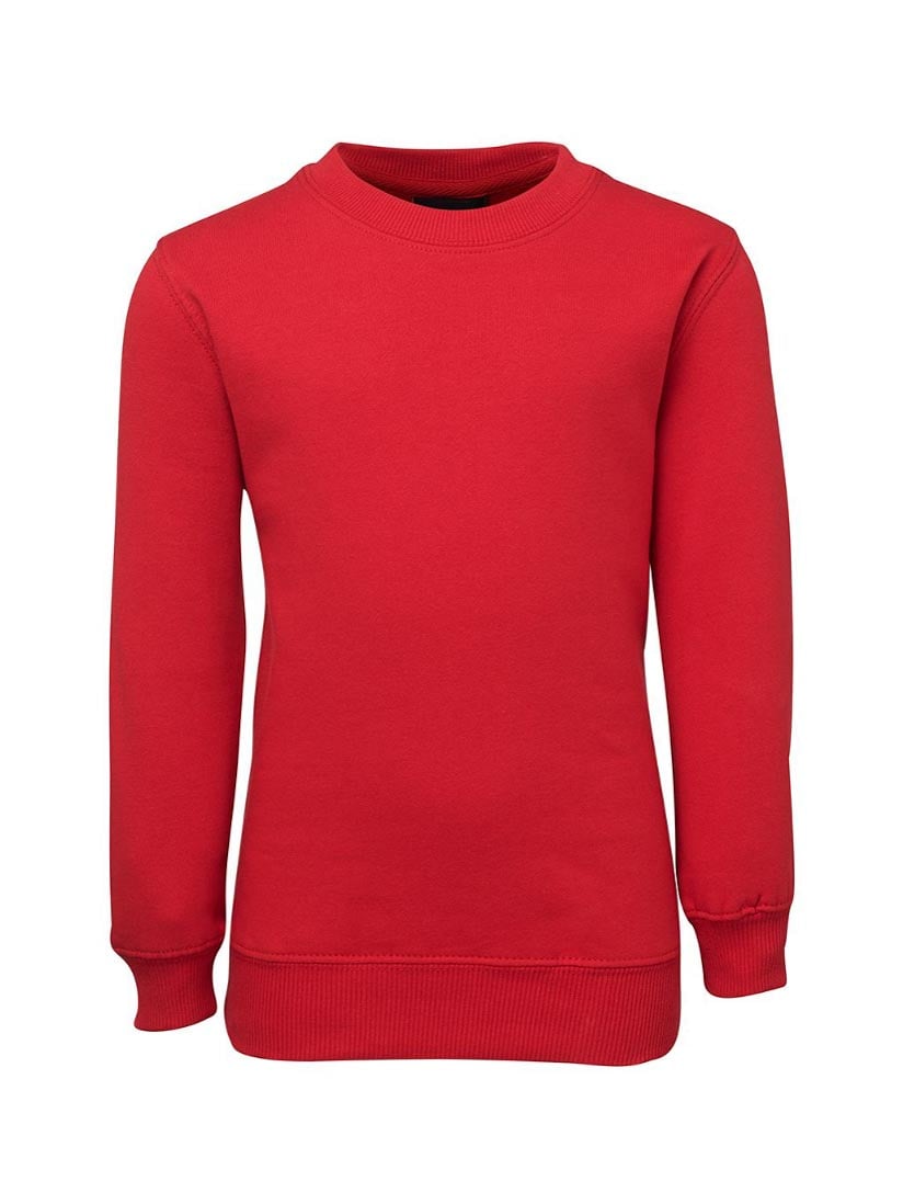 JB's Wear - Red long-sleeved crewneck sweatshirt for kids.