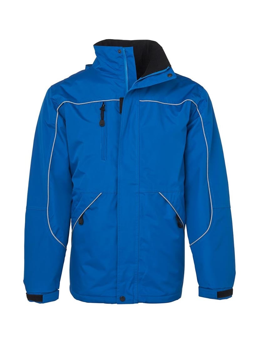JB's Wear - Blue Tempest Jacket with reflective piping and multiple zip pockets.