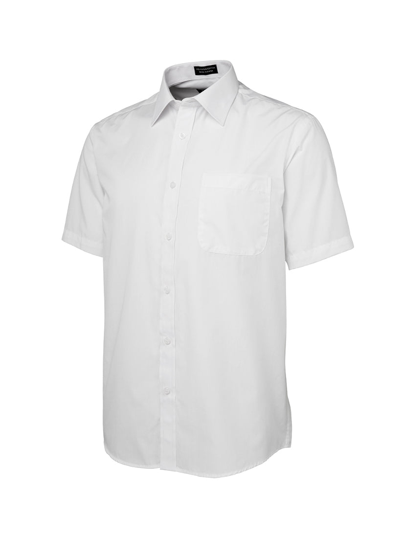 JB's Wear - Short sleeve white poplin shirt with a chest pocket.
