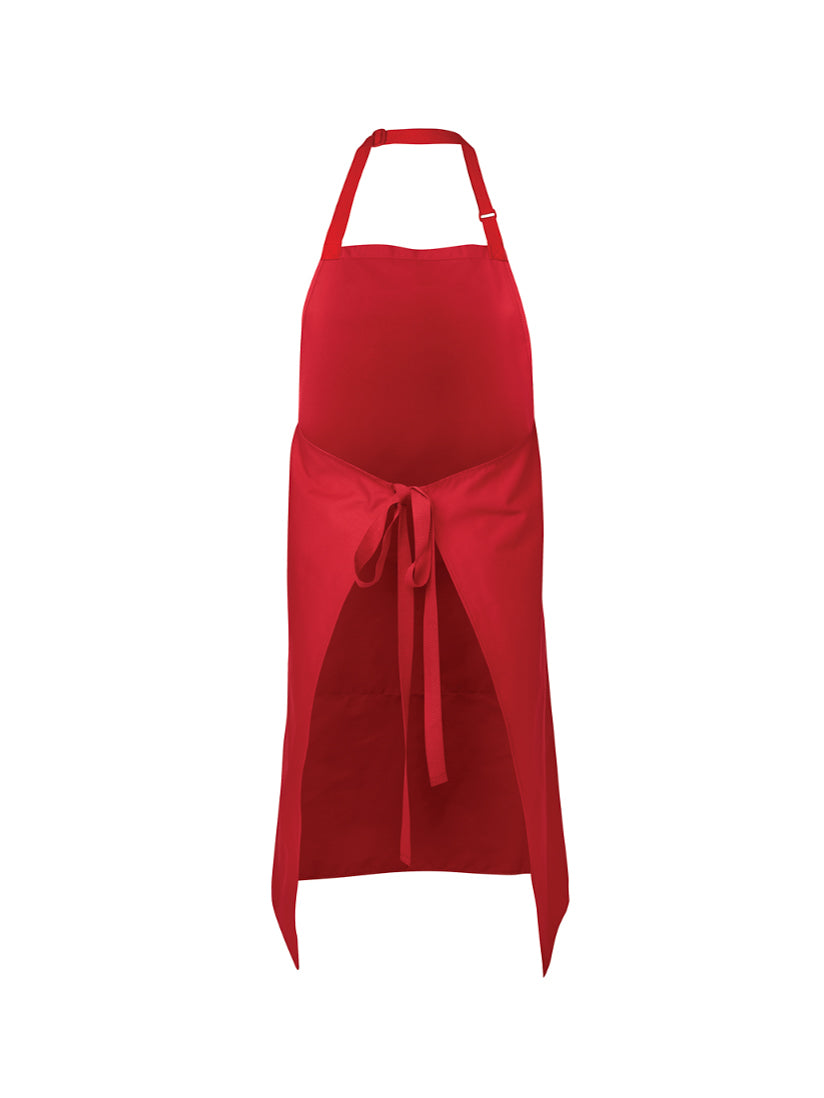 JB's Wear - Red bib apron with adjustable neck strap and waist ties.