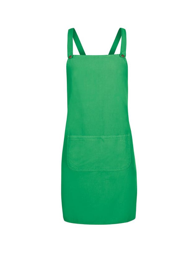 JB's Wear - Green cross-back canvas apron with a large front pocket.