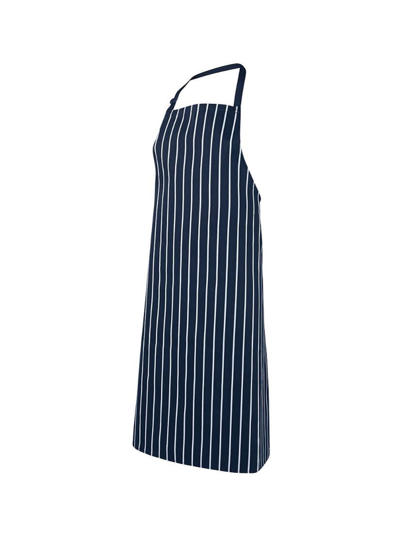 Bib Striped Apron Without Pocket