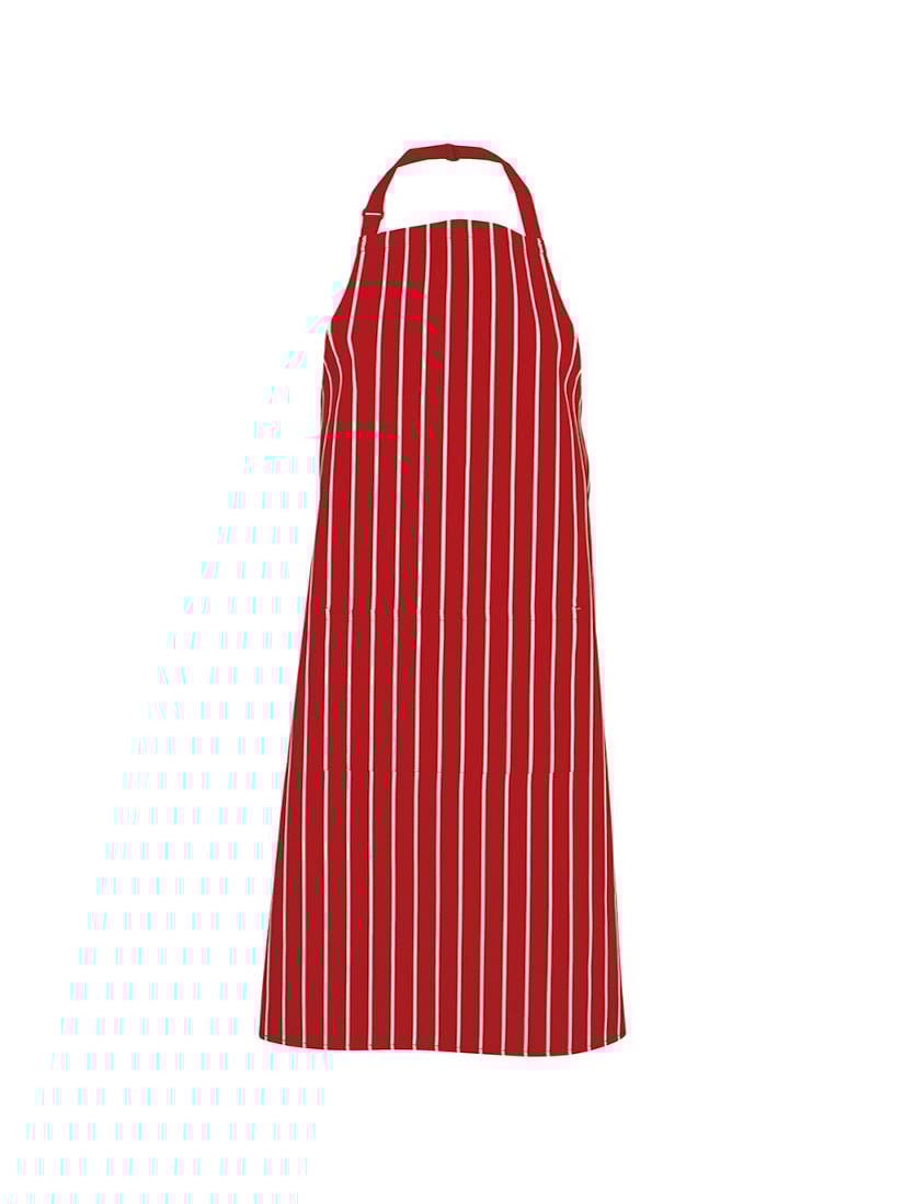 Bib Striped Apron With Pocket