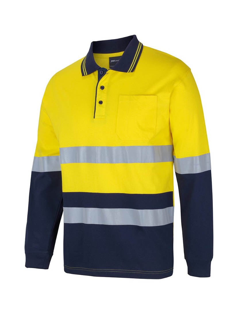 Hi Vis D+N Long Sleeve Cotton Polo