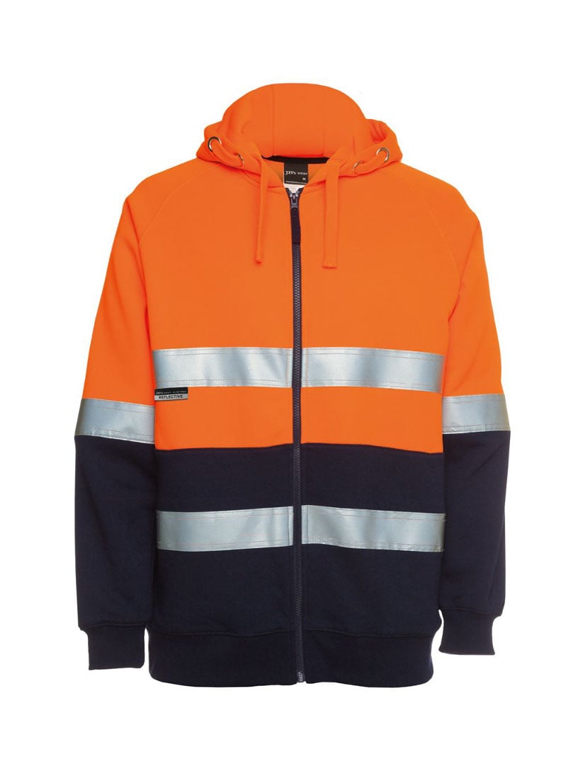 Hi Vis D+N Full Zip Fleecy Hoodie