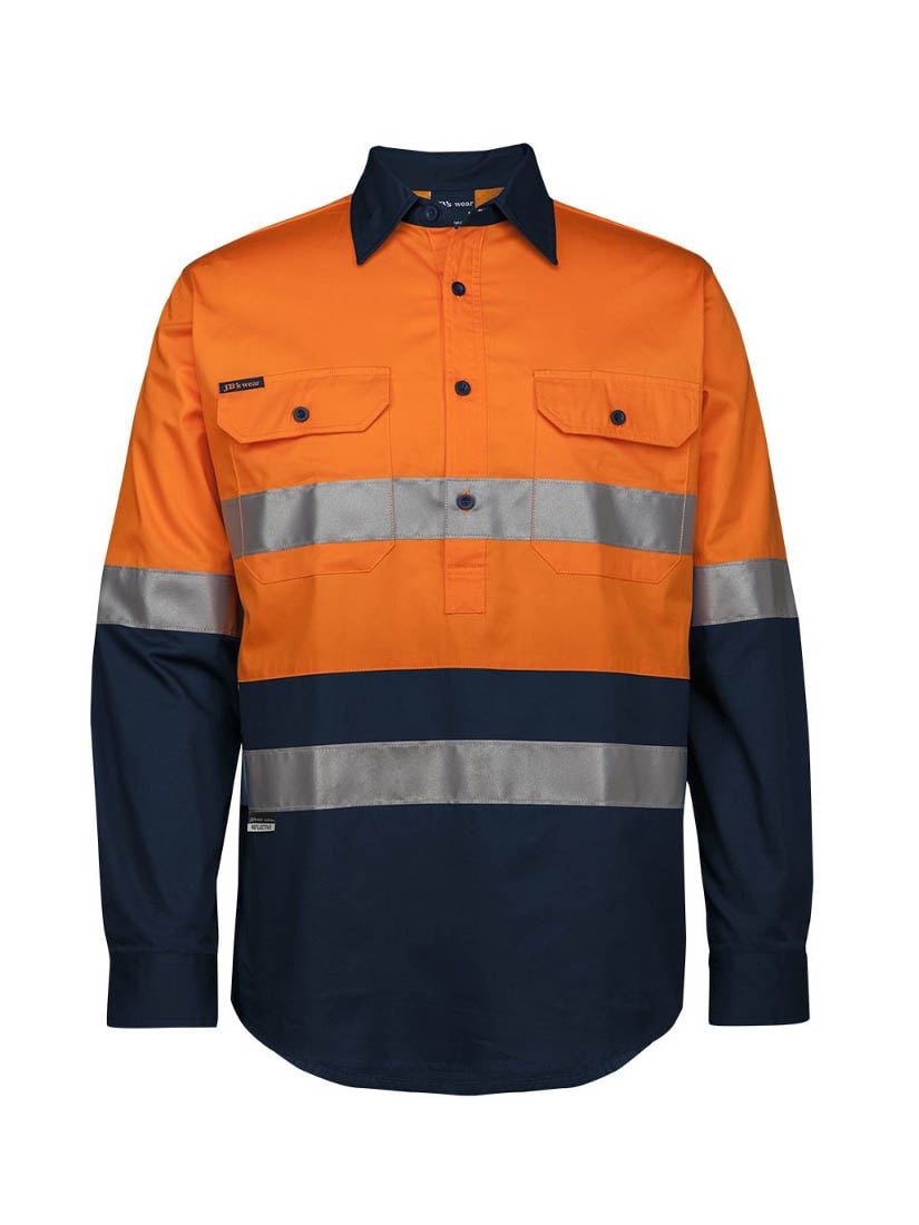 Hi Vis Long Sleeve D+N 150G Close Front Shirt