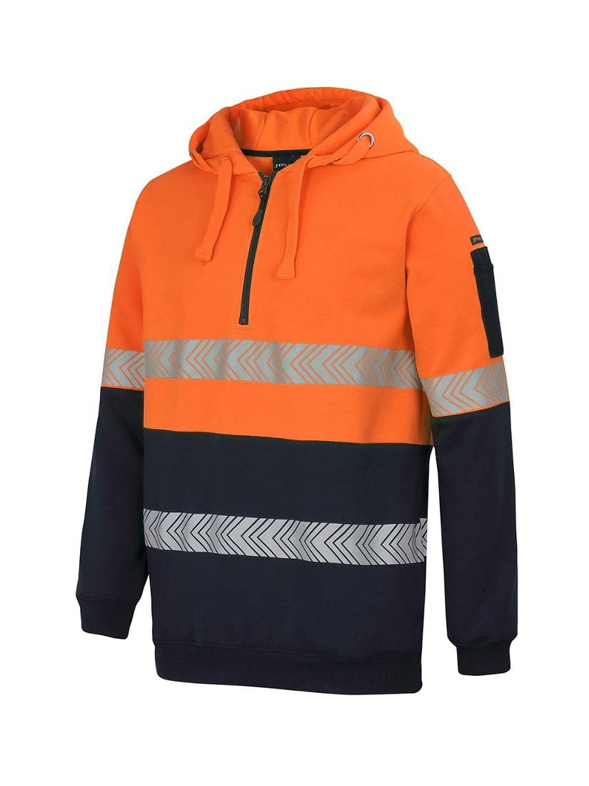 Hi Vis 1/2 Zip Segmented Tape Hoodie