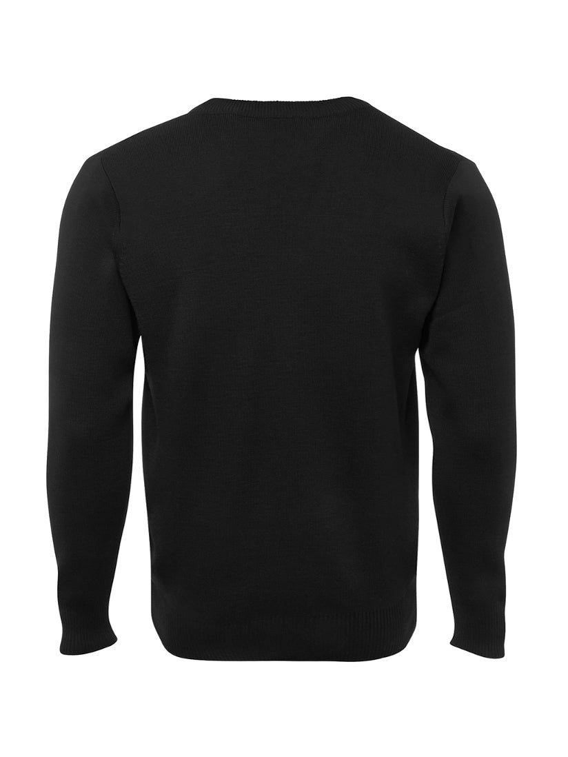 JB's Wear - Knitted jumper in black with ribbed cuffs and hem.