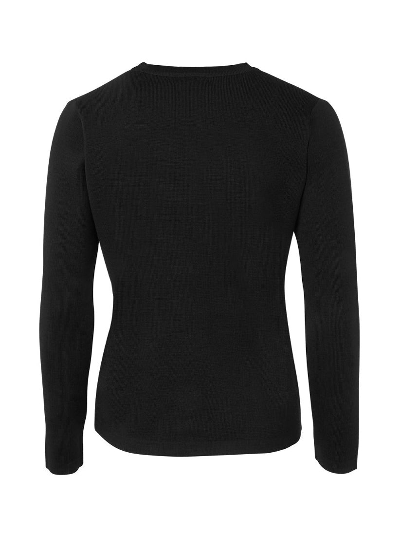 JB's Wear - Black long-sleeved knitted cardigan for women.