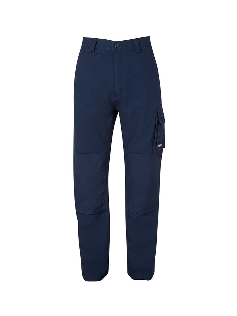 JB's Wear - Navy blue canvas cargo pants with reinforced knees and a side cargo pocket.