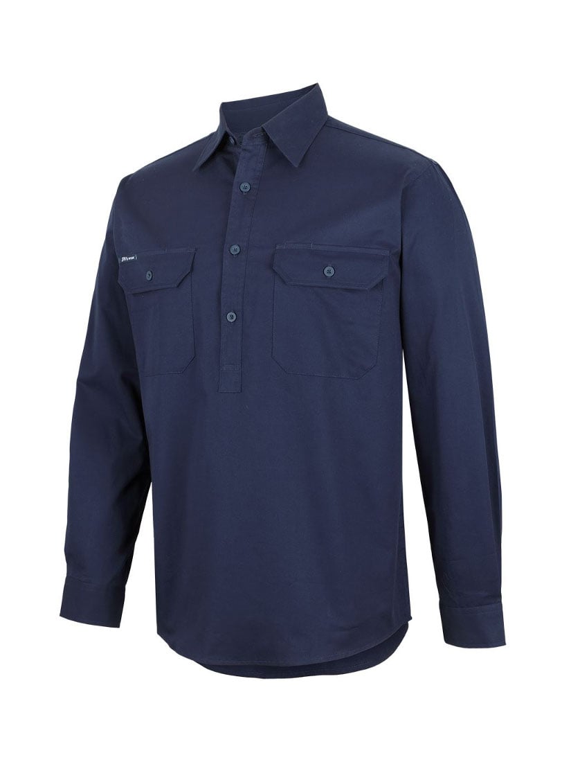 Close Front Long Sleeve 150G Work Shirt