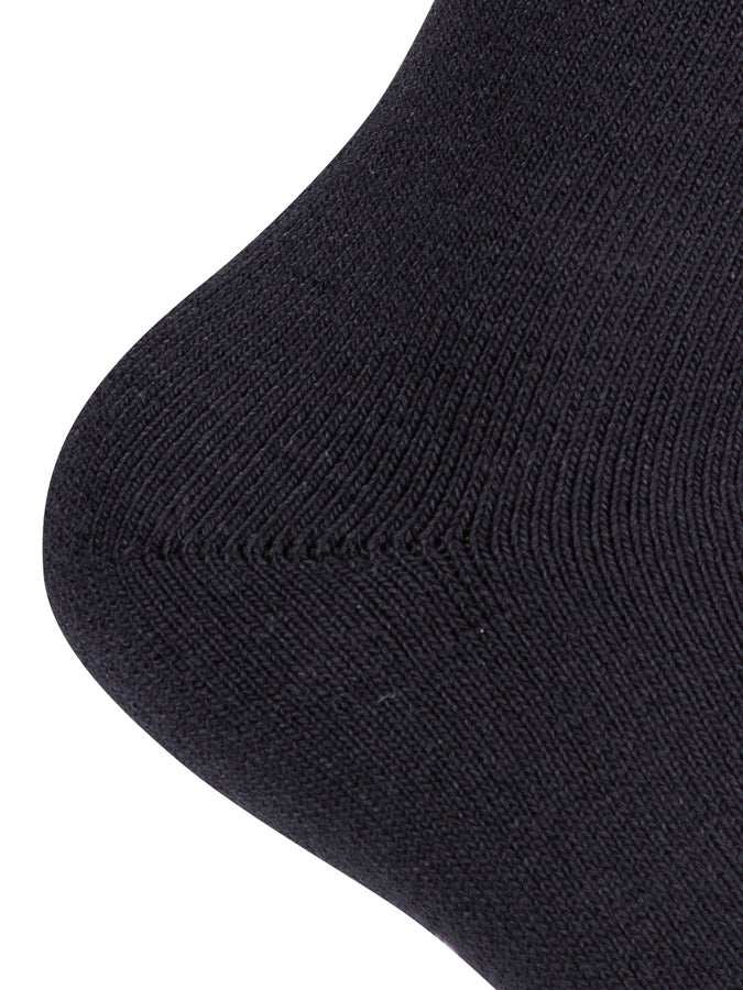 JB's Wear - Ultra thick black bamboo work sock with reinforced heel and toe.