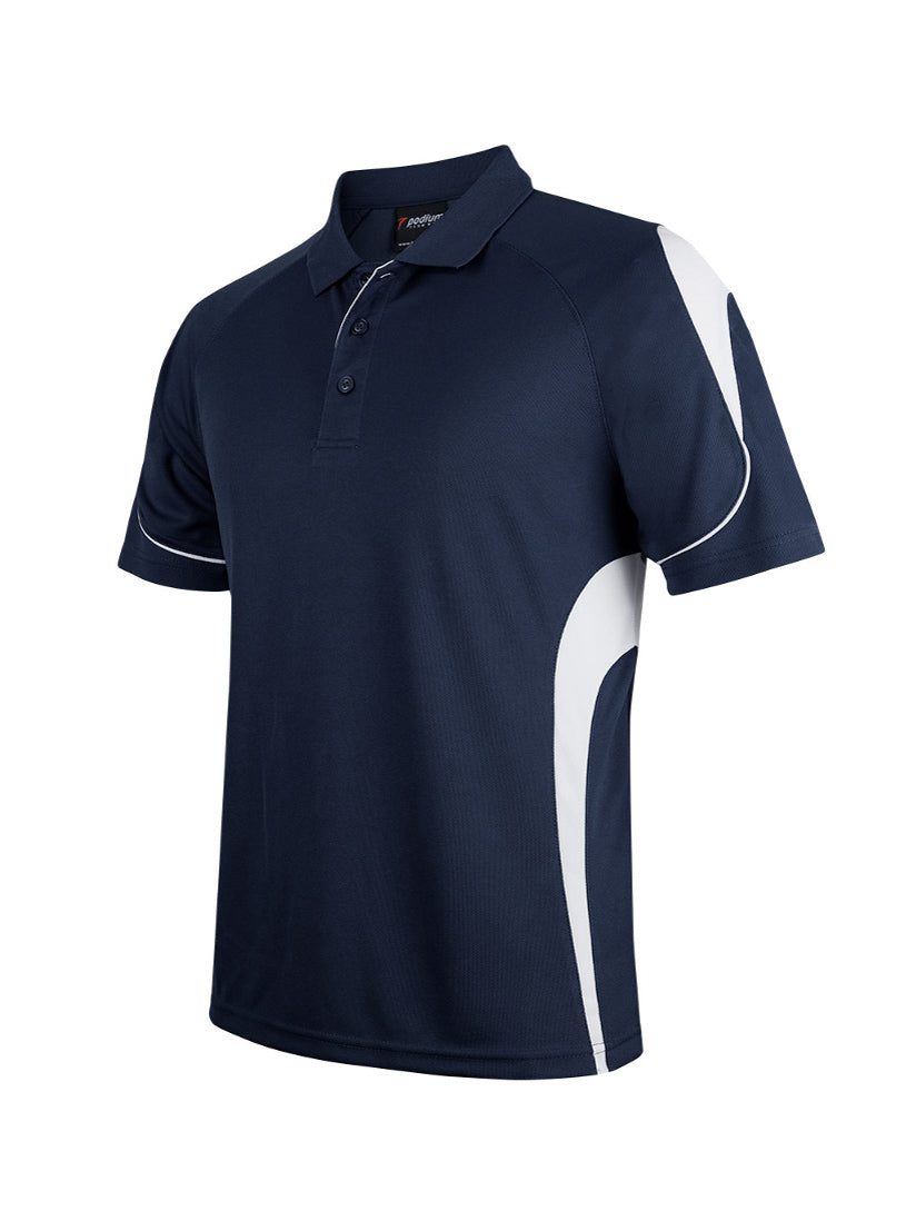 JB's Wear - Navy blue and white short-sleeved polo shirt for kids.