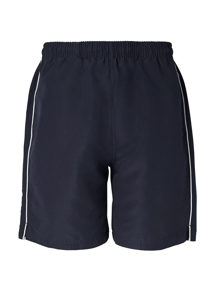 JB's Wear - Navy blue athletic shorts with white side stripes.